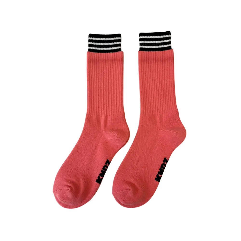Double Cuff Socks, Watermelon Stripe