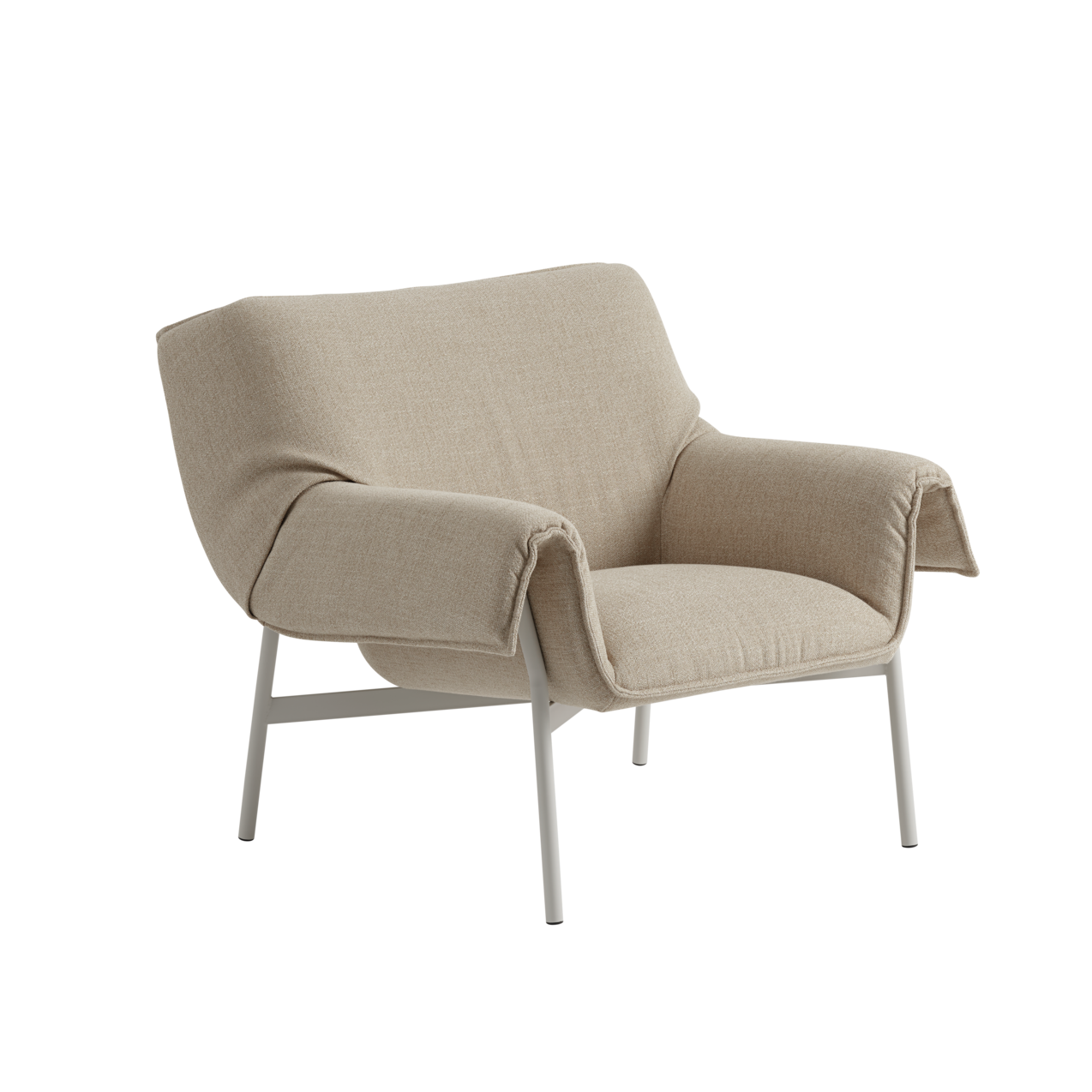 Wrap Lounge Chair, Ecriture 240, Grey Steel Base