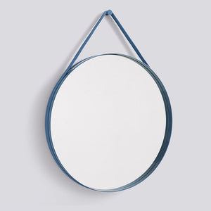 Strap Mirror, Blue 70cm