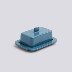 barro butter dish, blue