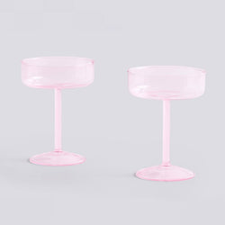 tint coupe glasses, pink