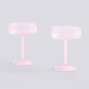 tint coupe glasses, pink