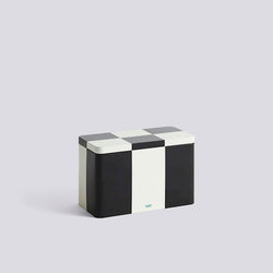 B+W tin container