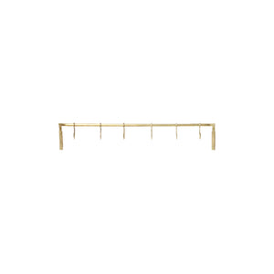 Kitchen Rod incl. 6 hooks - Brass