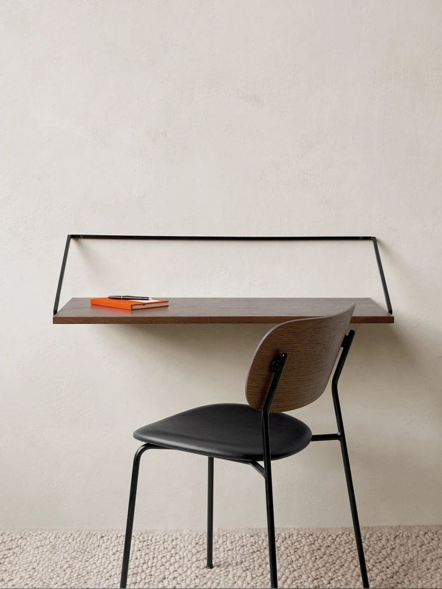 Co Chair, Without Arms, Upholstered Seat Steelcut Trio 213, Natural Oak Back, Black Frame-Chairs-Audo-vancouver special