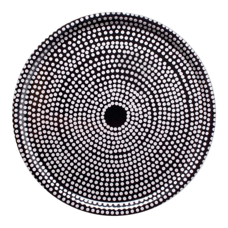 Round Fokus Tray 46cm, Black and White