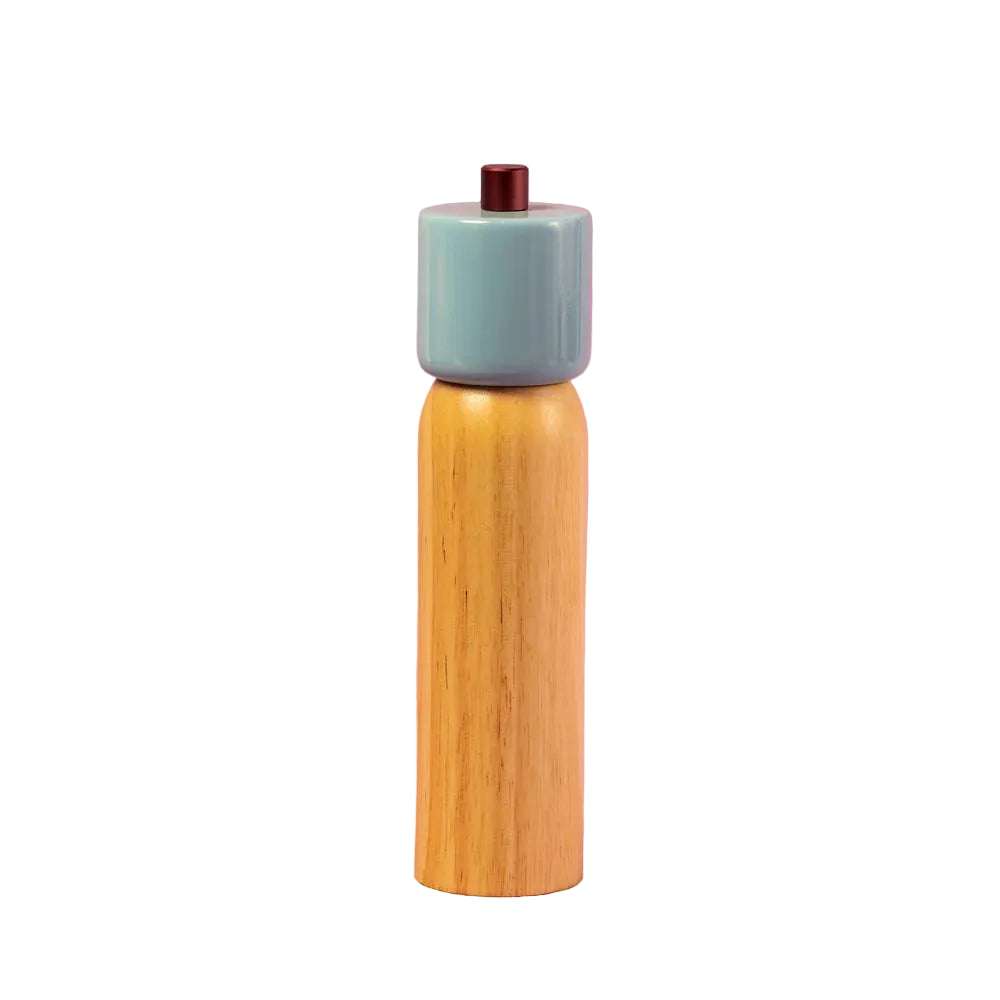 Grinder, Large, Light Blue + Burgundy