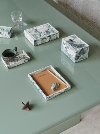 Mist Tray 10 x 15 cm, Emerald Off-White