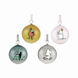 Moomin Glass Ball Decoration Set, 4pcs