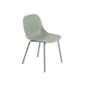 Fiber Outdoor side chair, dusty green (with drain holes)