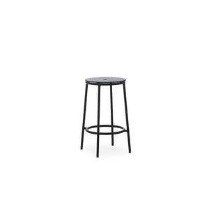 Circa Barstool 65 cm Black Steel, Black Oak Top