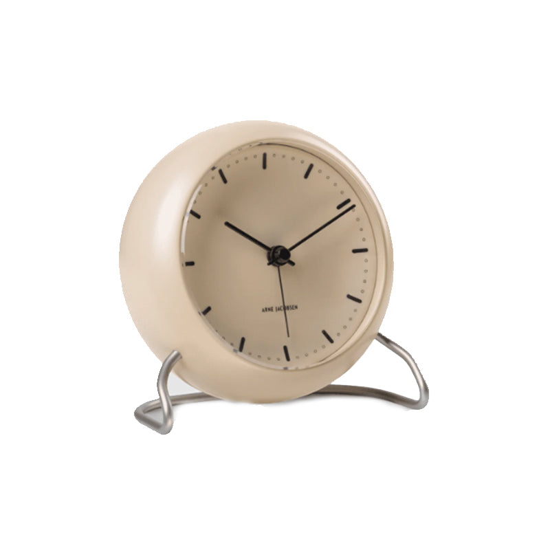 Arne Jacobsen City Hall Table Alarm Clock, Sandy Beige