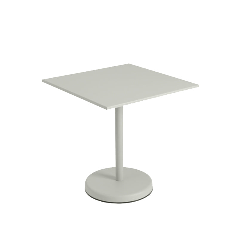Linear Steel Cafe Table, Grey 27.6 X 27.6 H: 28.7"