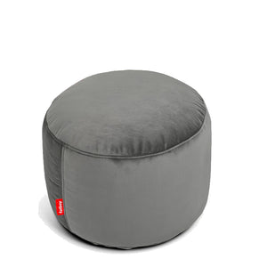 Point Velvet Ottoman, Taupe