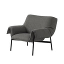 Wrap Lounge Chair, Sabi 151 Grey, Black Steel Base