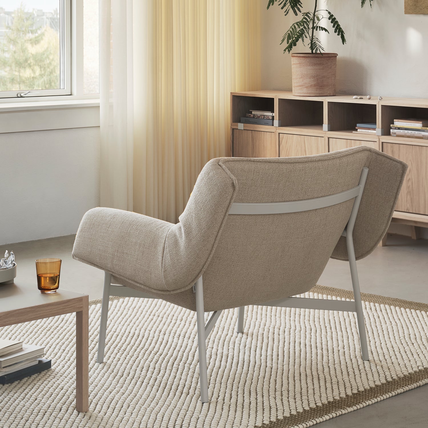 Wrap Lounge Chair, Ecriture 240, Grey Steel Base