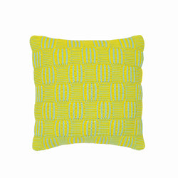 Chunky Checkerboard Pillow - Yellow