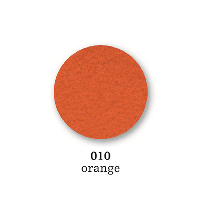 Felt coaster round, 10cm, orange
