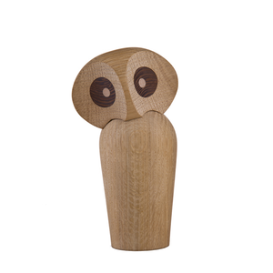 ArchitectMade Wood Owl, Large, Natural