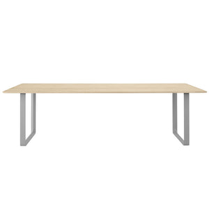 70/70 table, 67”, Oak Top/Grey legs