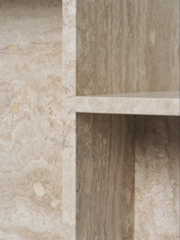 Distinct Coffee Table, Travertine