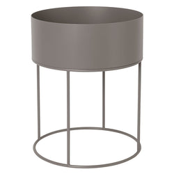 Plant Box, Round, Warm Grey