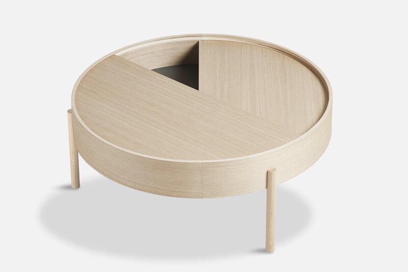 Arc Coffee Table, 89cm, White Pigmented Ash