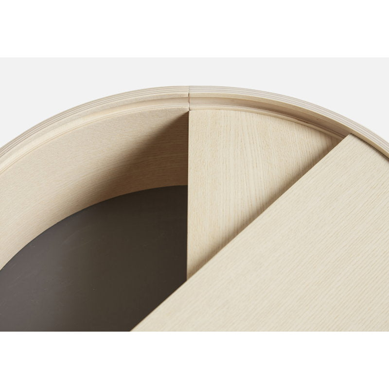 Arc Coffee Table, 42cm, White Pigmented Ash