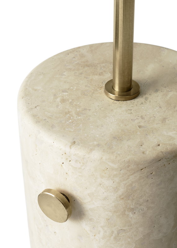 JWDA Floor Lamp, Travertine/Brushed Brass-Lighting-Audo-vancouver special