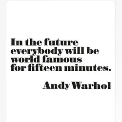 Andy Warhol Poster, “In The Future” Framed