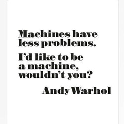Andy Warhol Poster, “I Want To Be A Machine” Framed