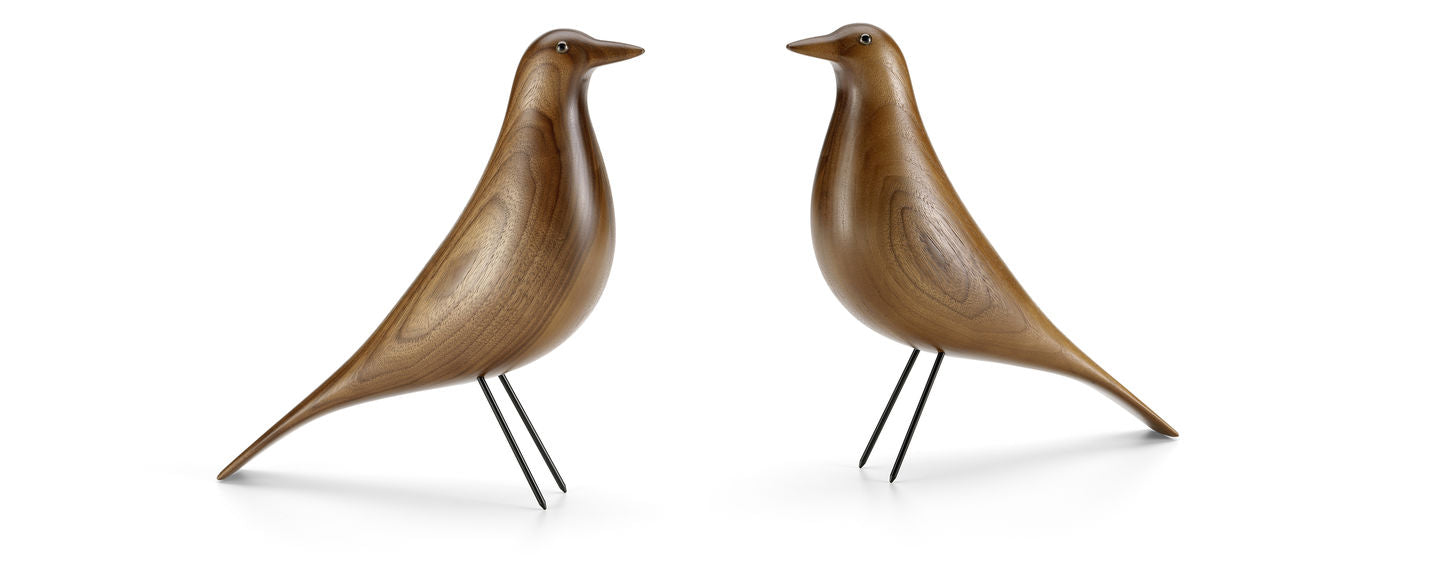 Eames House Bird, Walnut/Clear Varnish, 10.78" x 3.38" x 11"
