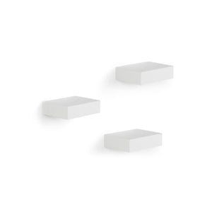 Showcase shelves, white set/3
