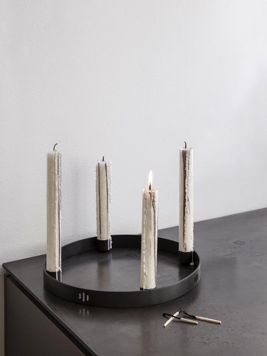 Candle Holder Circle, Black, Small