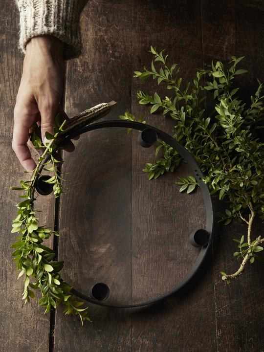 Candle Holder Circle, Black, Small