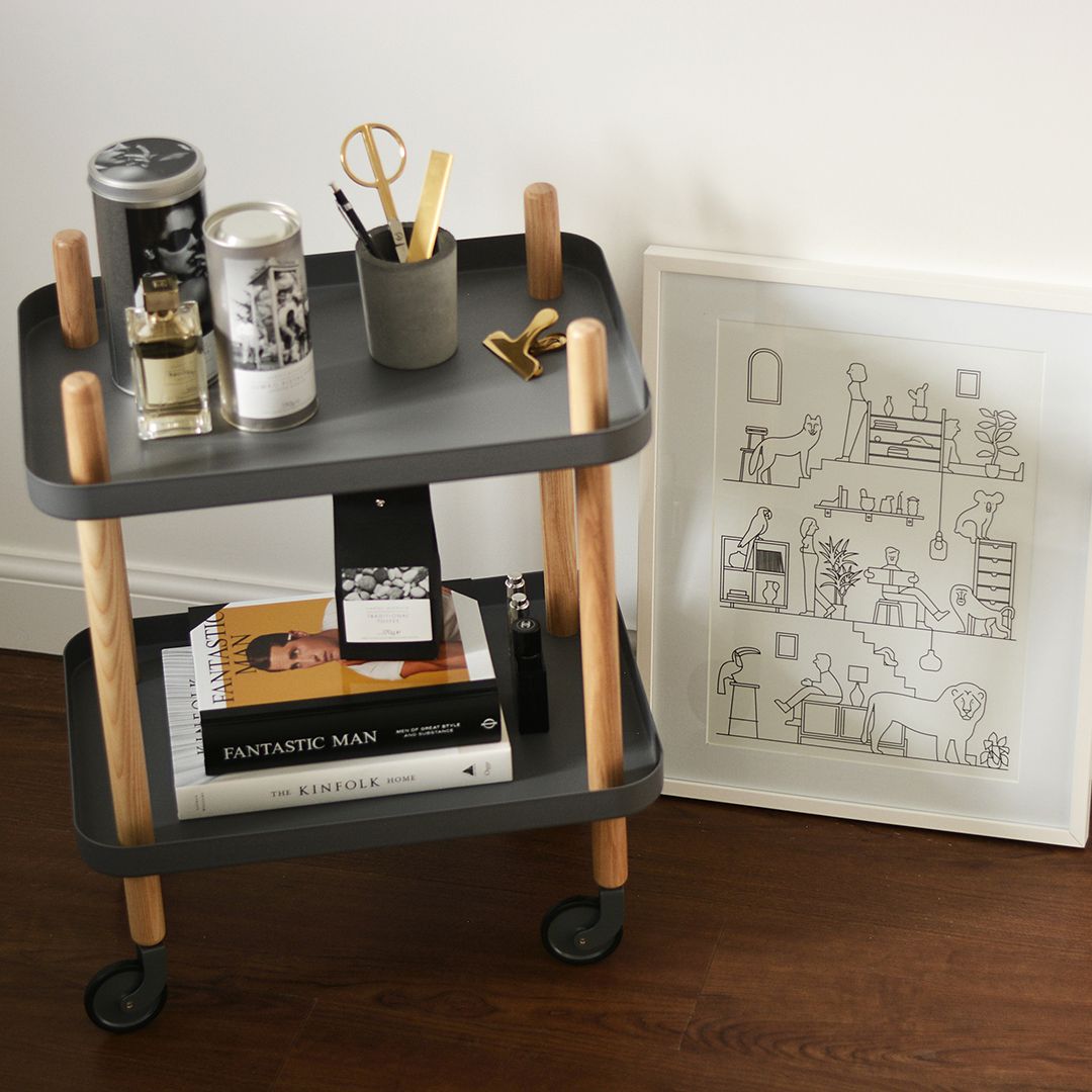 Block Table, Dark Grey