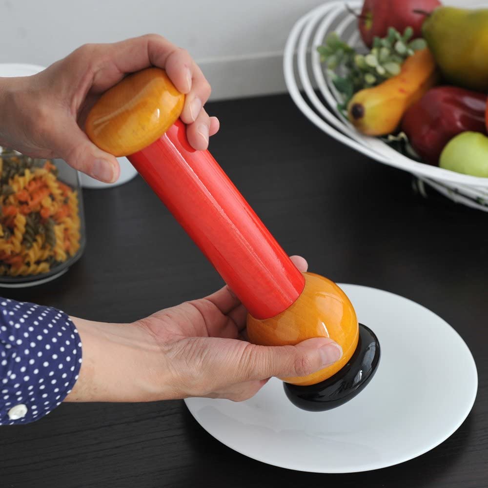 Twergi Tall Wood Pepper Mill, Red
