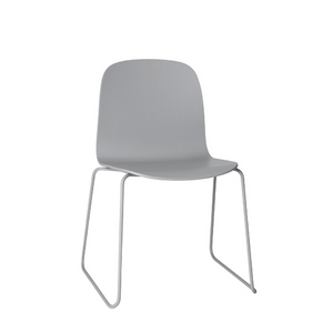 Visu Chair, Metal Base, Grey/Grey