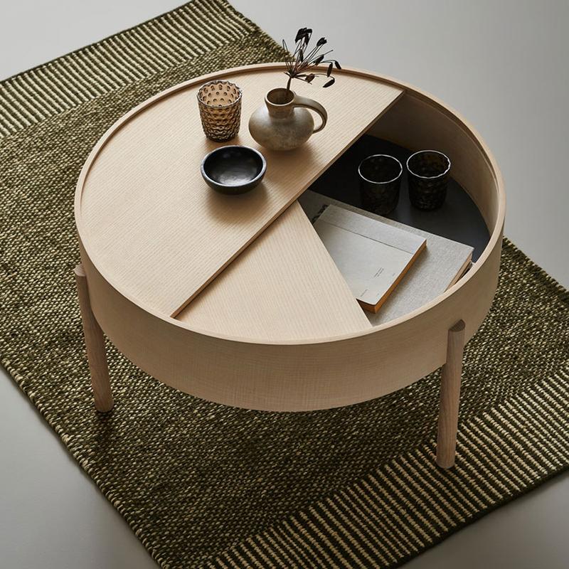 Arc Coffee Table, 66cm, White Pigmented Ash