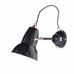 Original 1227 Brass Wall Lamp, Black