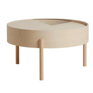 Arc Coffee Table, 66cm, White Pigmented Ash