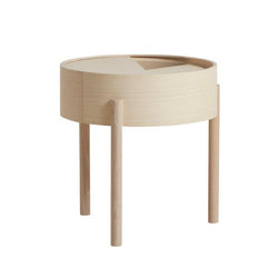 Arc Coffee Table, 42cm, White pigmented ash