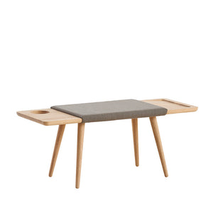 Baenk Bench, White lacquered Oak