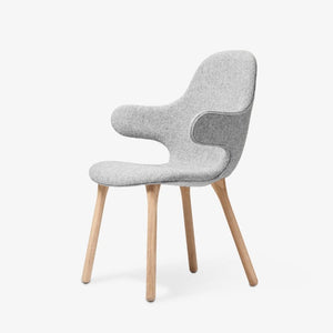 Catch Chair, JH1, light grey wool, white oiled oak.