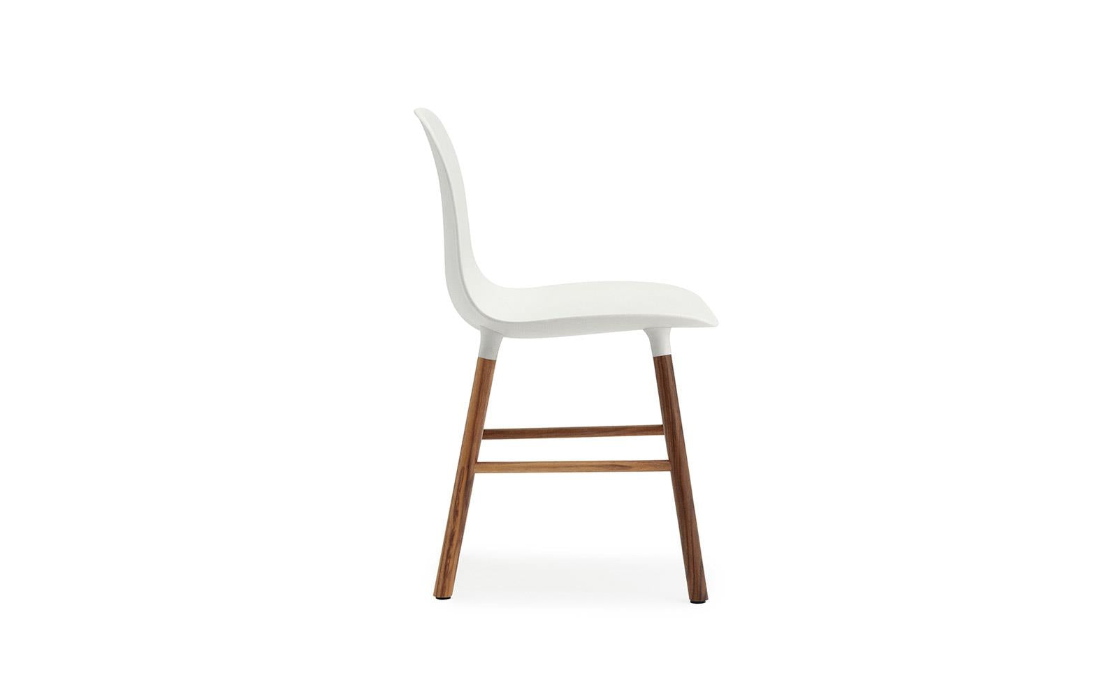 Form Chair, White/Walnut