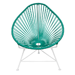 Acapulco Chair, Turquoise Cord/White Base
