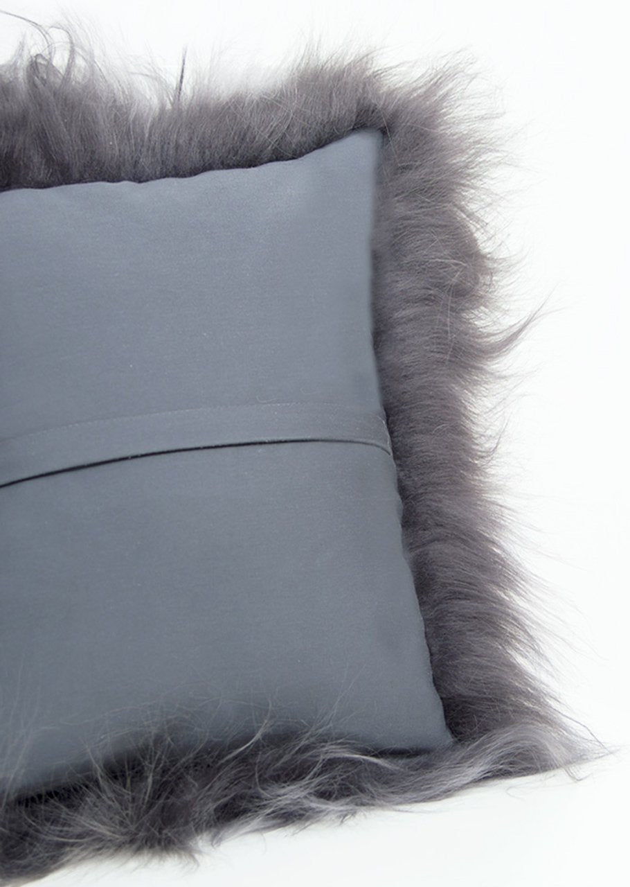 Shorn Silver Icelandic Sheepskin Pillow