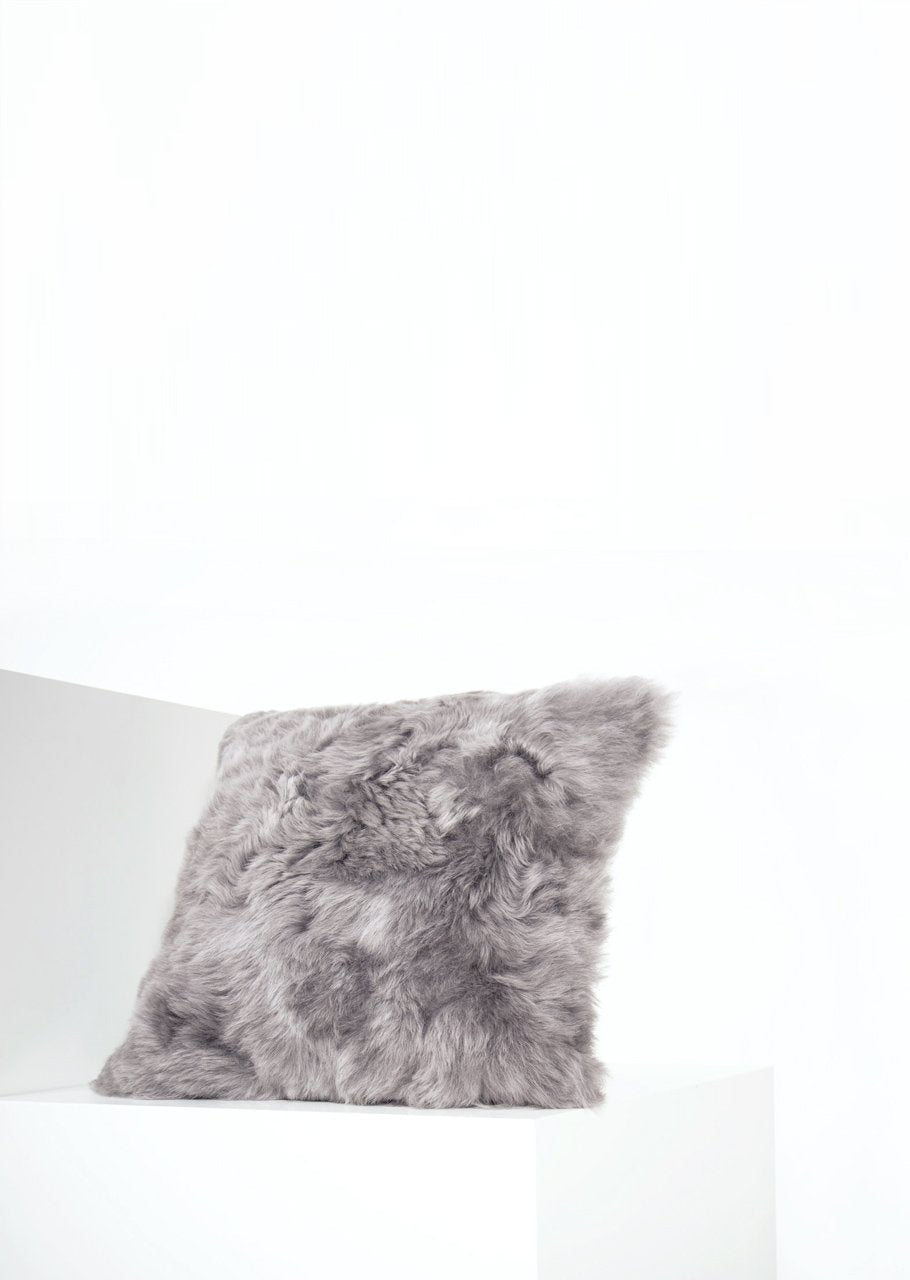 Shorn Silver Icelandic Sheepskin Pillow