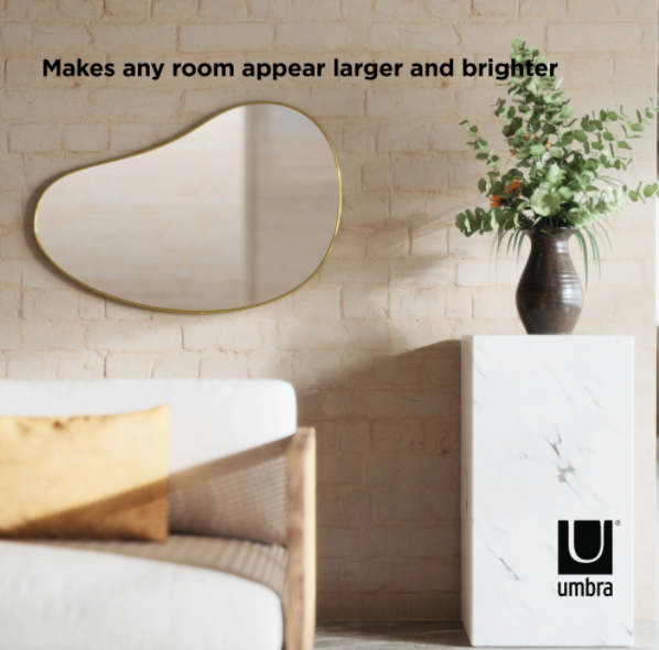 Hubba Pebble 24 x 36 Brass, Mirror
