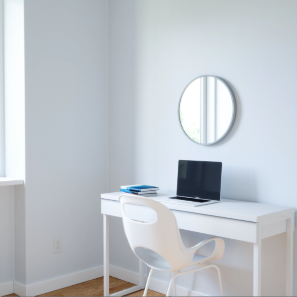 Hub Wall Mirror 37", Grey